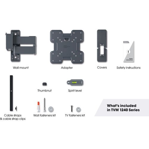 Vogels TVM1243, zidni nosač za ekrane od 19"-43", nagib 15° pomak 180°, do 15kg slika 6