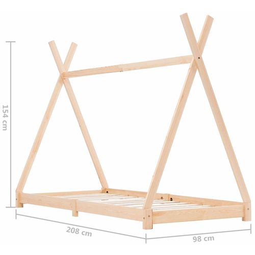 Okvir za dječji krevet od masivne borovine 90 x 200 cm slika 13