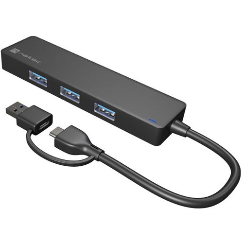 Natec NHU-2023 MAYFLY, USB 3.0 Hub, 4-Port, USB Type-C Adapter, Cable 15 cm slika 5