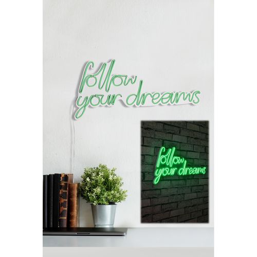 Wallity Follow Your Dreams - Zelena Dekorativna Plastična LED Rasveta slika 3