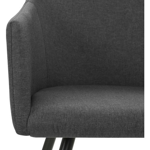 Blagovaonske stolice od tkanine 6 kom tamnosive slika 12