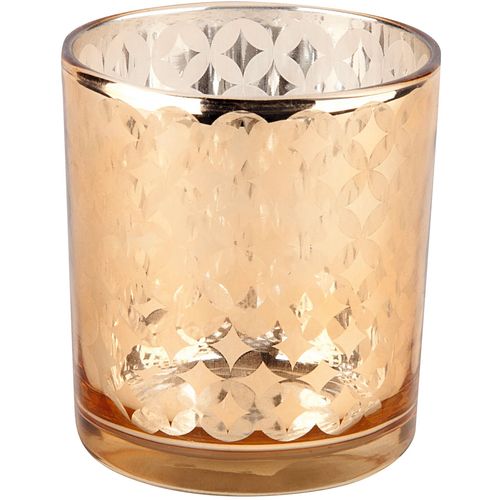 Božićni ukras-staklene čaše za svijeće RETRO srebrno/zlatno 7,3 x 8 cm slika 1