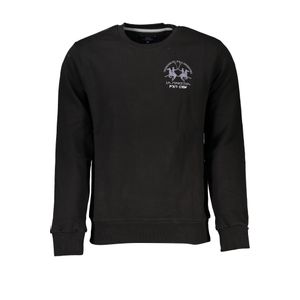 LA MARTINA BLACK MEN'S ZIPLESS SWEATSHIRT