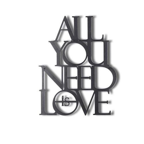 Wallity Metalna zidna dekoracija, All You Need Is Love slika 6