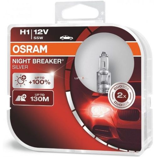 Sijalica H1 +100% Osram Night Breaker silver - par slika 1