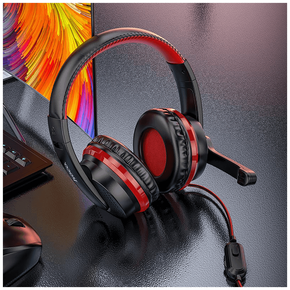 hoco. Slušalice sa mikrofonom, gaming, 3.5 mm / USB, crvena - W103 Magic tour slika 6