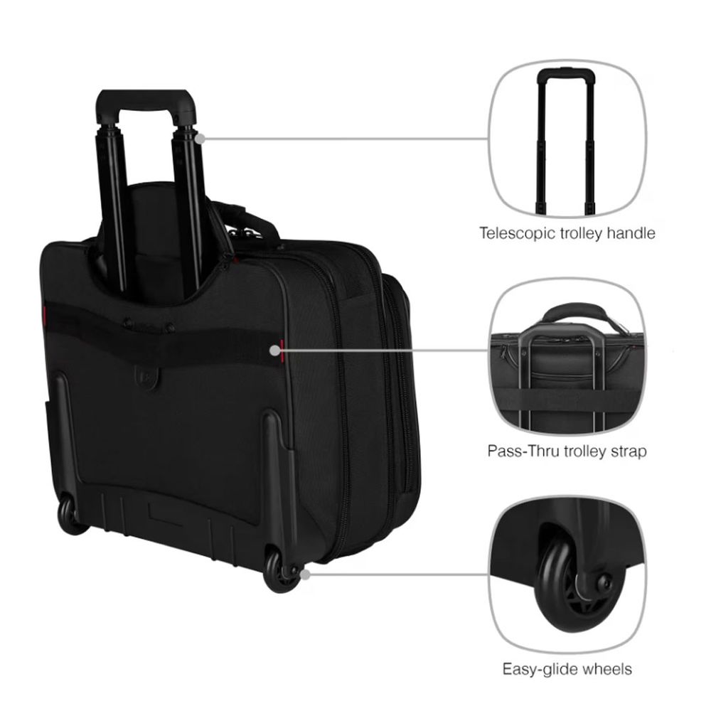 Wenger Torba za laptop 15.6" sa točkićima Granada 600659, crna slika 5