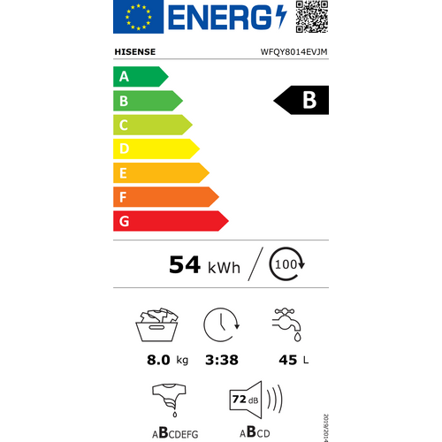 Hisense Mašina za pranje veša WFQY8014EVJM, 8 kg, 1400 rpm slika 6