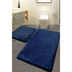 Havai - Dark Blue Dark Blue Acrylic Bathmat Set (2 Pieces)