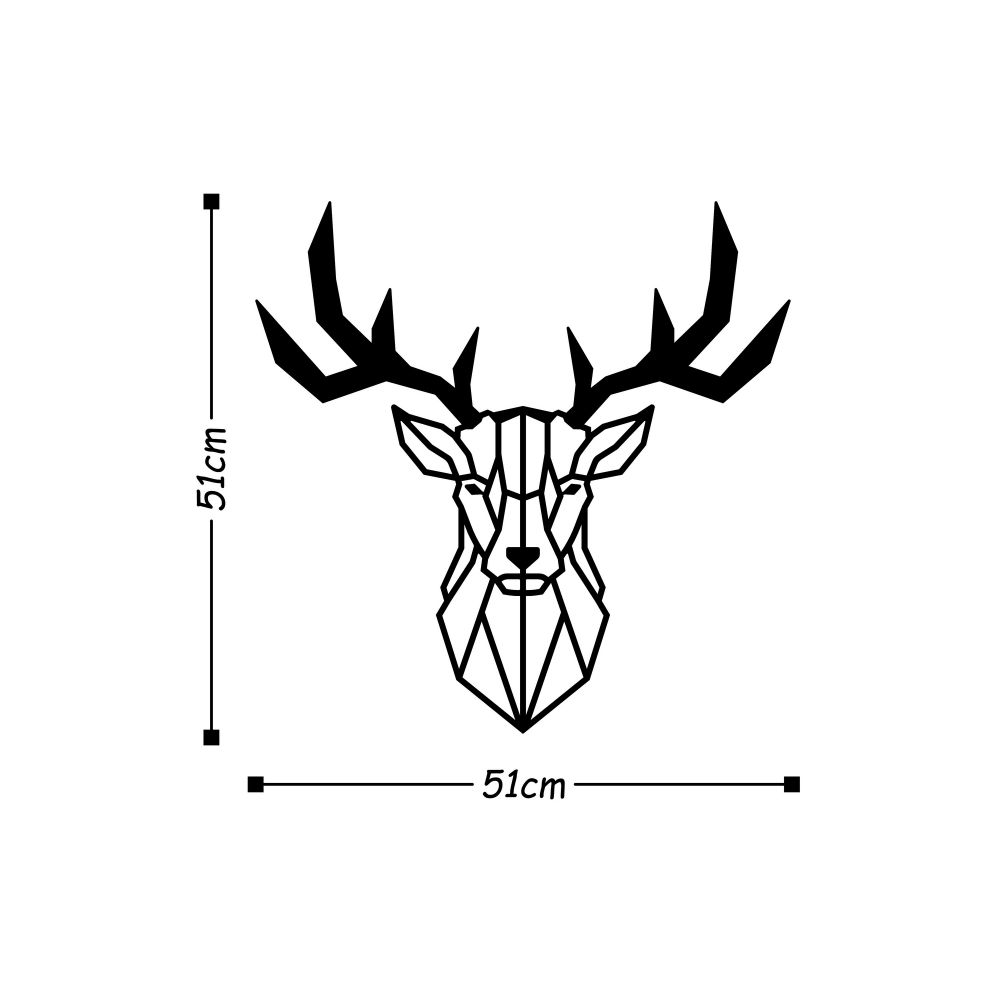 Decorative metal wall accessory Deer2, colour: black slika 3