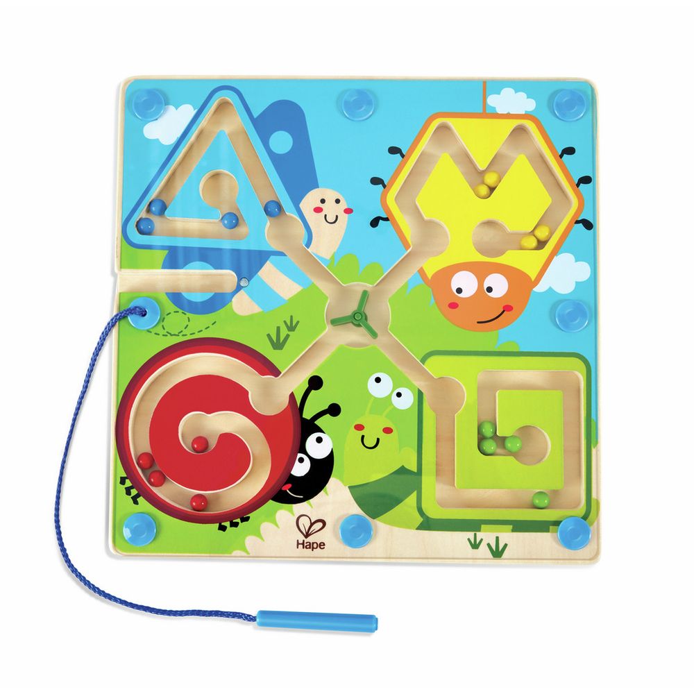 Hape Drvena magnetna tabla Best Bugs Magnetic Maze slika 1