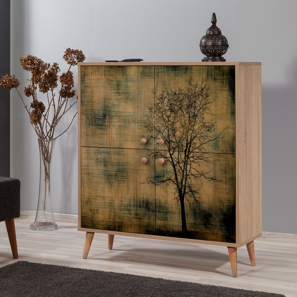 Višenamjenski ormar Multilux - 729 Sonoma, boja hrastovine slika 1