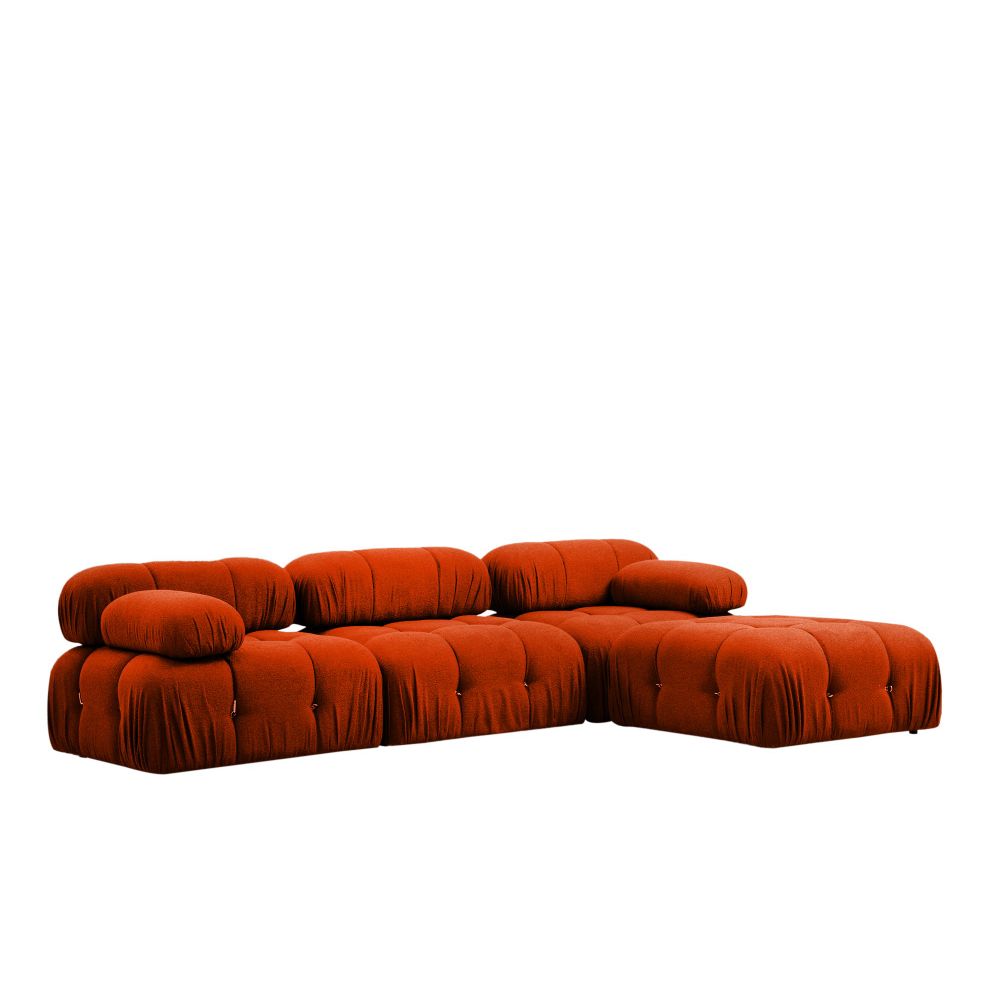 Bubble Corner (L1-O1-1R - Puf) - Crveni Kutni Sofe slika 2