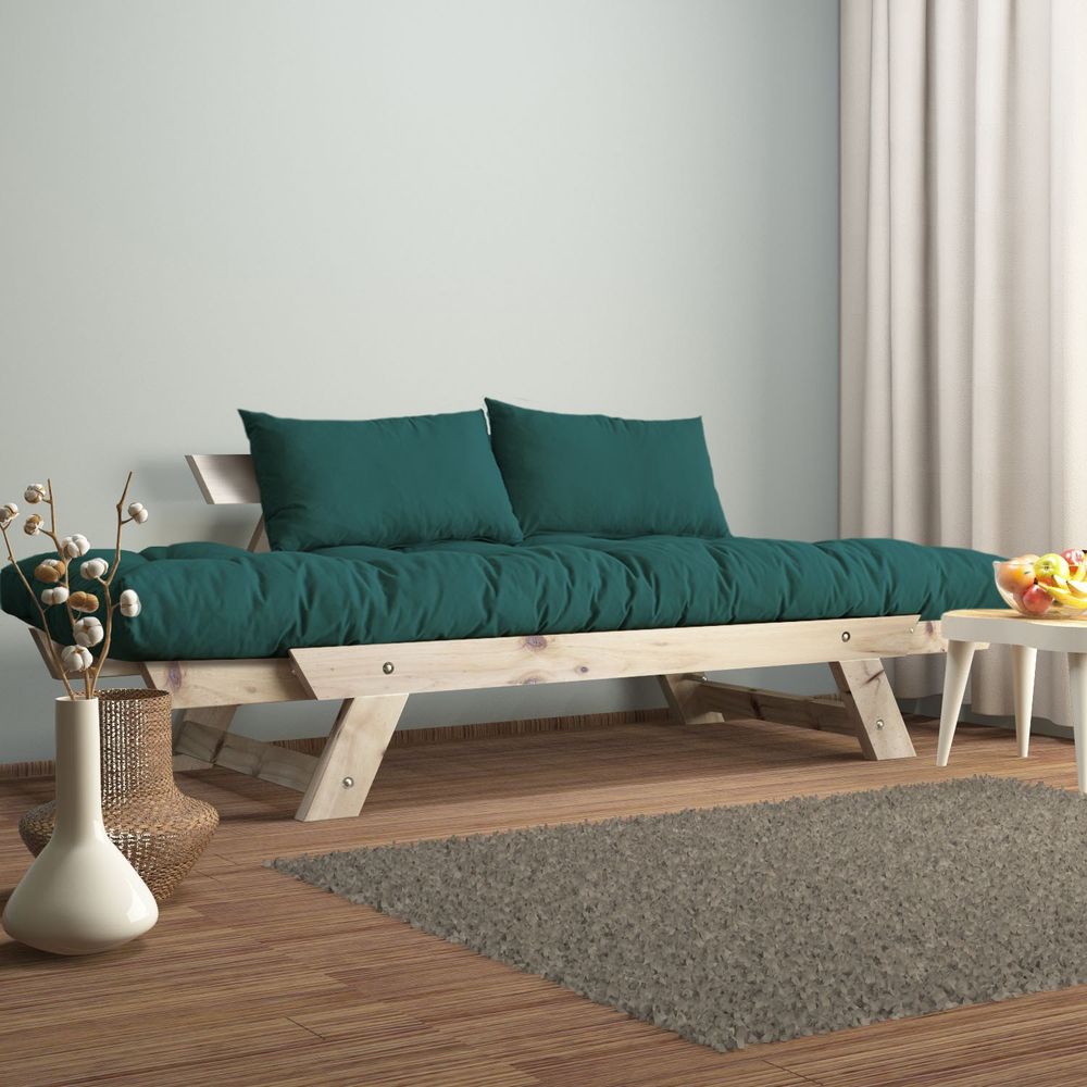 Dvosjed sofa CPT8110-210 - boje: Prirodna, Petrol Zelena i Vrtna slika 3