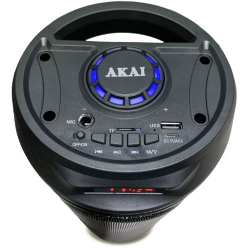 AKAI karaoke 10W, FM, BT, TWS, USB, LED svjet, microSD, baterija, crni ABTS-530 slika 3