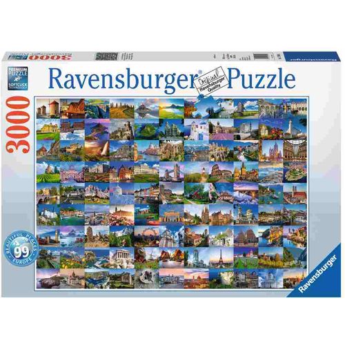 Ravensburger Puzzle 99 Najljepših mjesta u Europi 3000kom slika 1