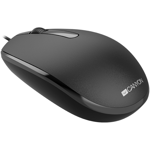 CANYON Canyon Wired optical mouse with 3 buttons, DPI 1000, with 1.5M USB cable, black, 65*115*40mm, 0.1kg slika 3