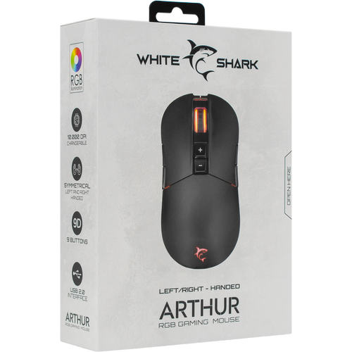 White Shark miš GM-9005 ARTHUR crni RGB / 10.000 dpi slika 16