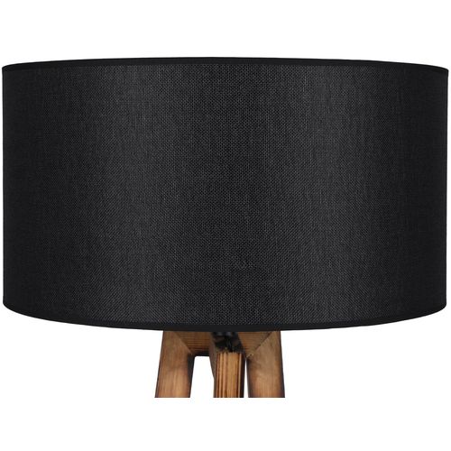 Maçka Yanık Ahşap Lambader Silindir Hasır Siyah Abajurlu Brown
Black Floor Lamp slika 8