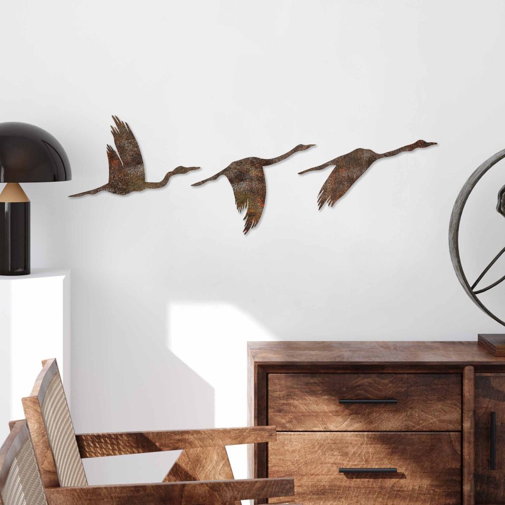 Decorative metal wall accessory Rusty Birds 1 Antiquation, colours: multicolor slika 2