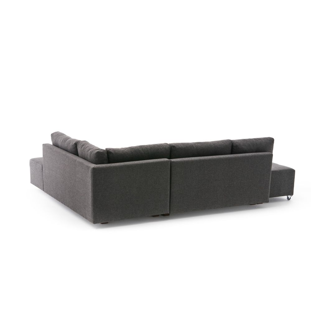 Ugaona Sofa na Razvlačenje Manama - Desni Kut, Antracit Boja slika 2