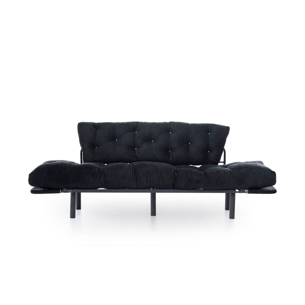 Nitta Triple - Crni Troosni Sofa na Razvlačenje slika 5