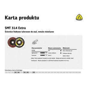 Klingspor konveksni lamelirani brusni disk SMT314 Extra 125mm, zrnatost 60