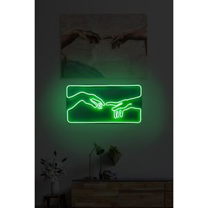 Wallity Ukrasna plastična LED rasvjeta, Creation of Adam - Green