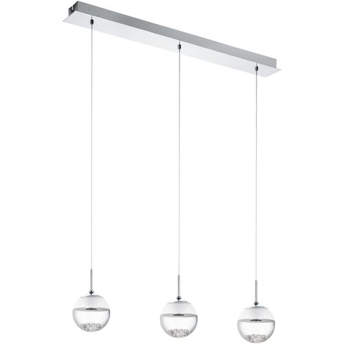 Eglo Montio 1 visilica/3, led, 3x5w, krom/staklo prozirno  slika 1