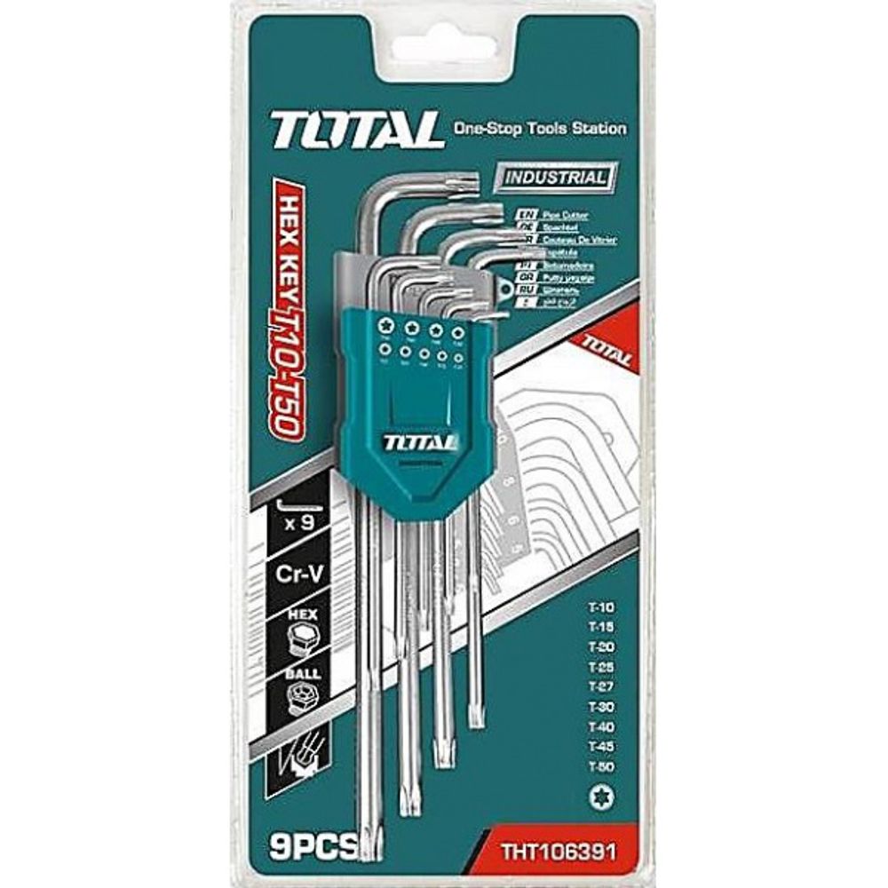 TOTAL 9-dijelni set Torx ključeva EXTRA-LONG / INDUSTRIAL (THT106391) slika 1