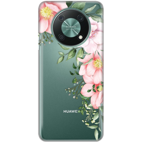 Torbica Silikonska Print Skin za Huawei Nova Y90 Gentle Rose Pattern slika 1