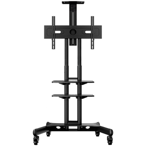 ONKRON Mobilni TV Stalak za 40-70” TV-e s Kotačima i Podesivim Policama, Crni