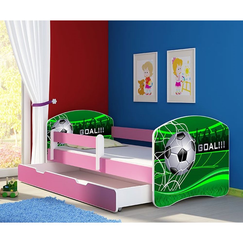 ACMA Dječiji krevet Acma II sa ladicom Pink - 180x80cm - Dezen 14 slika 1