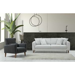 Sare 3+1 - Ares White, Dark Grey Ares White
Dark Grey Sofa Set