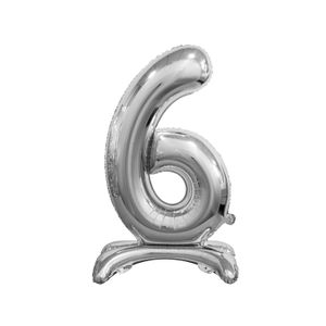 BC-ASS6 Folijski balon sa postoljem 6 Silver 74cm