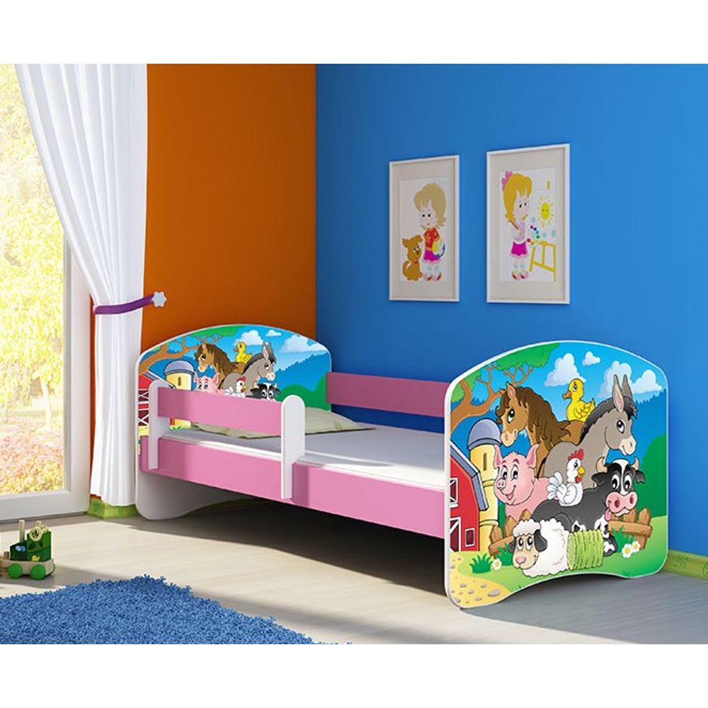 ACMA Dječiji krevet Acma II Pink - 180x80cm - Dezen 34 slika 1