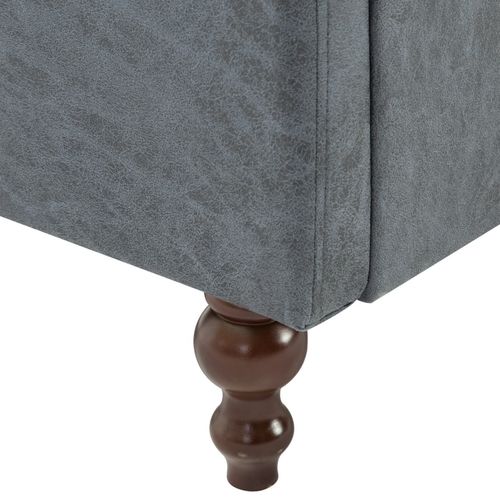 2-dijelni set sofa Chesterfield s presvlakom od tkanine sivi slika 31
