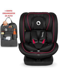 Lionelo i-Size autosjedalica Bastiaan, ISOFIX-360, 40-150cm, crven + ORGANIZATOR