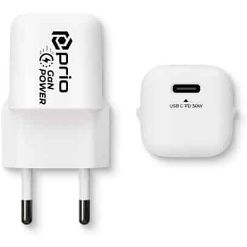 Prio Zidni punjač GaN Power 30W PD (USB C) bijeli slika 2