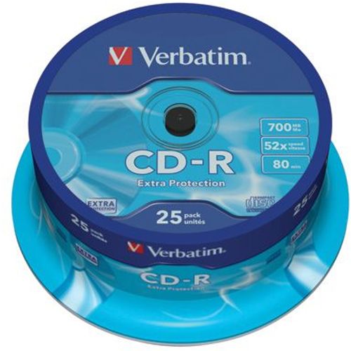 CD-R Verbatim 700 MB/80min 52x, spindle, 25/1, 43432 slika 2
