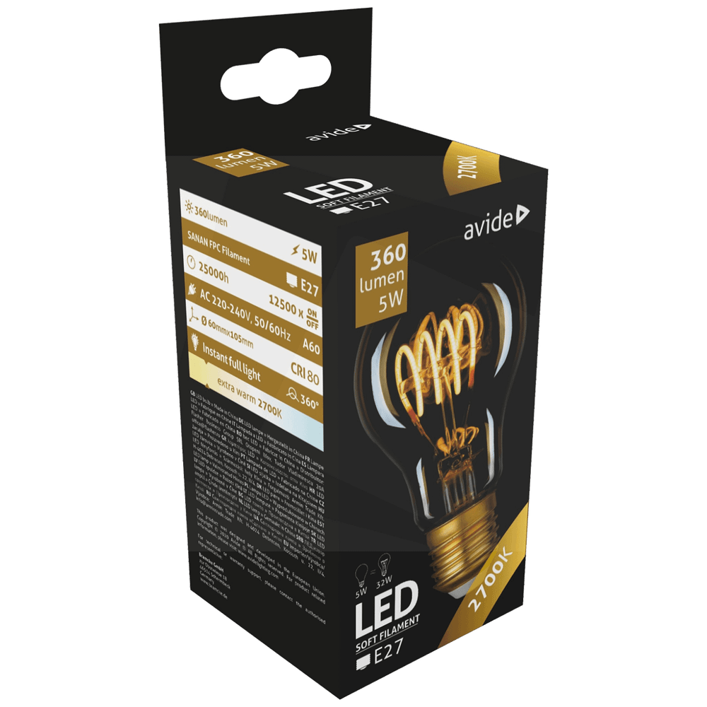 Avide Sijalica, LED 5W, E27, 2700K, 360°, 230V AC - Globe 5W E27 slika 2
