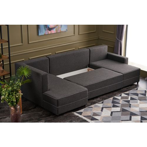 Atelier Del Sofa Kutna garnitura na razvlačenje, Antracit, Ece Panoramik - Anthracite slika 3