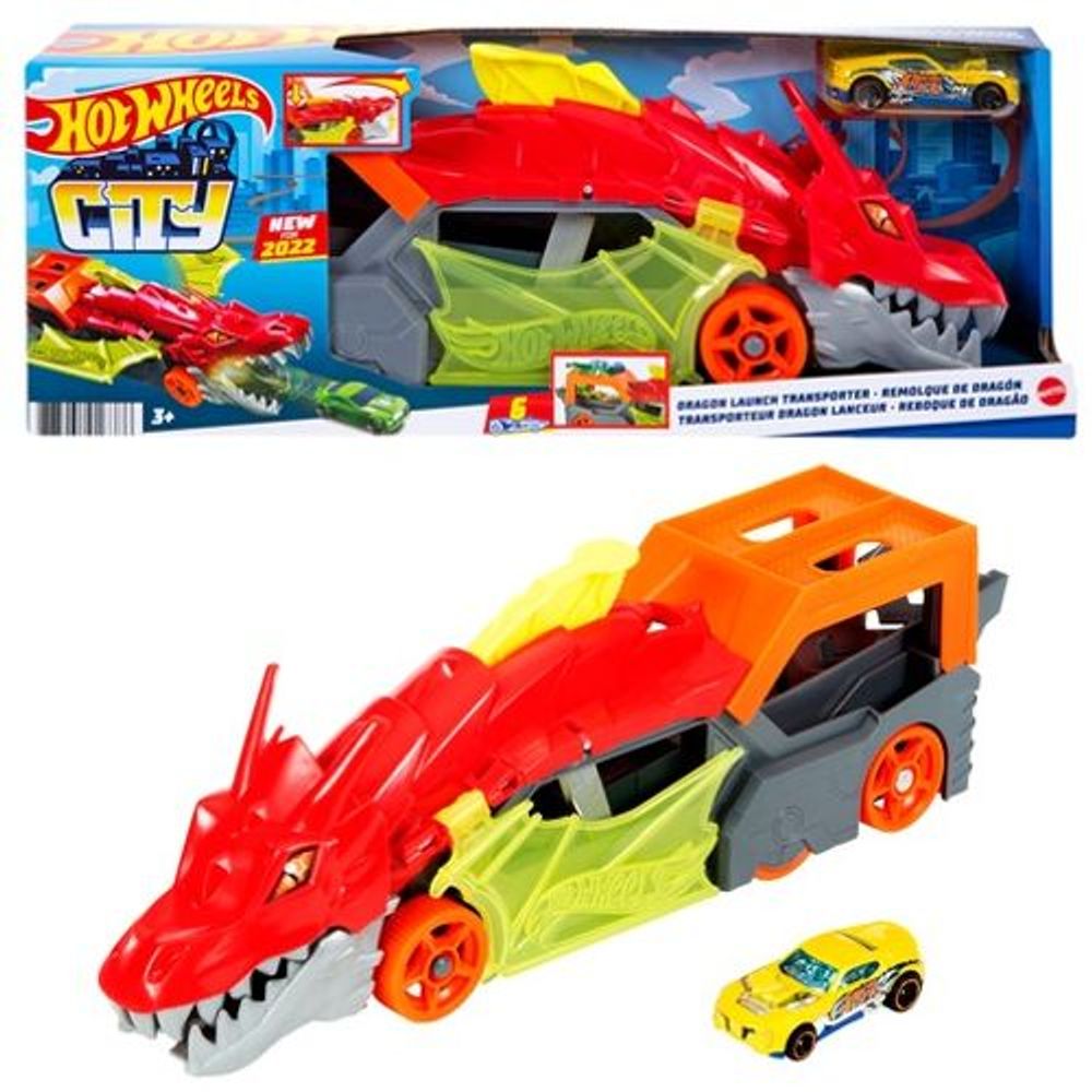 Hot Wheels Zmaj trnsporter ispaljivač sa autićem  slika 1