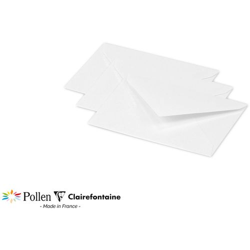 Clairefontaine kuverte Pollen 75x100mm 120gr perlasto bijele 1/20 slika 1