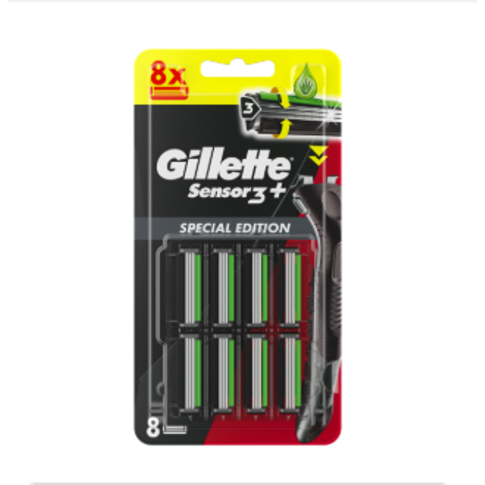 Gillette Brijač Sensor 3 Plus Hibrid Black + 8 Patrona  slika 1