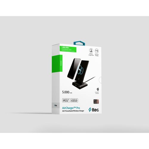 AirCharger Pro - Wireless Charger & 5.000mAh Powerbank slika 8