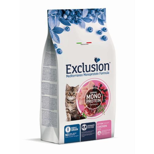 Exclusion Mediterraneo Monoprotein Formula, Kitten, potpuna hrana za mačke, za mačiće, piletina, 300 g slika 1