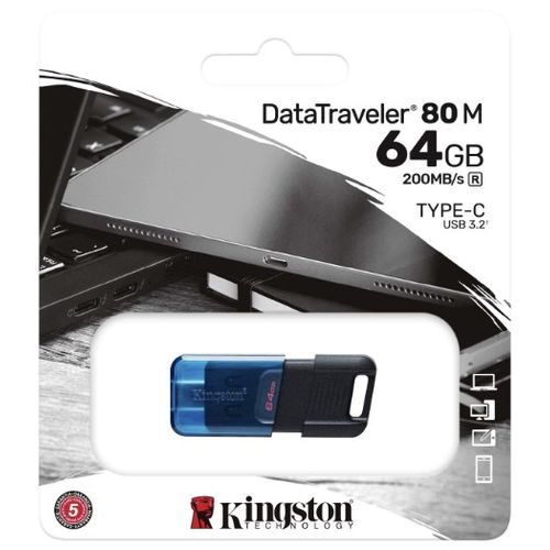 Kingston DT80M/64GB 64GB USB Flash Drive, USB 3.2 Gen.1 Type-C, DataTraveler 80 M, Read up to 200MB/s slika 2