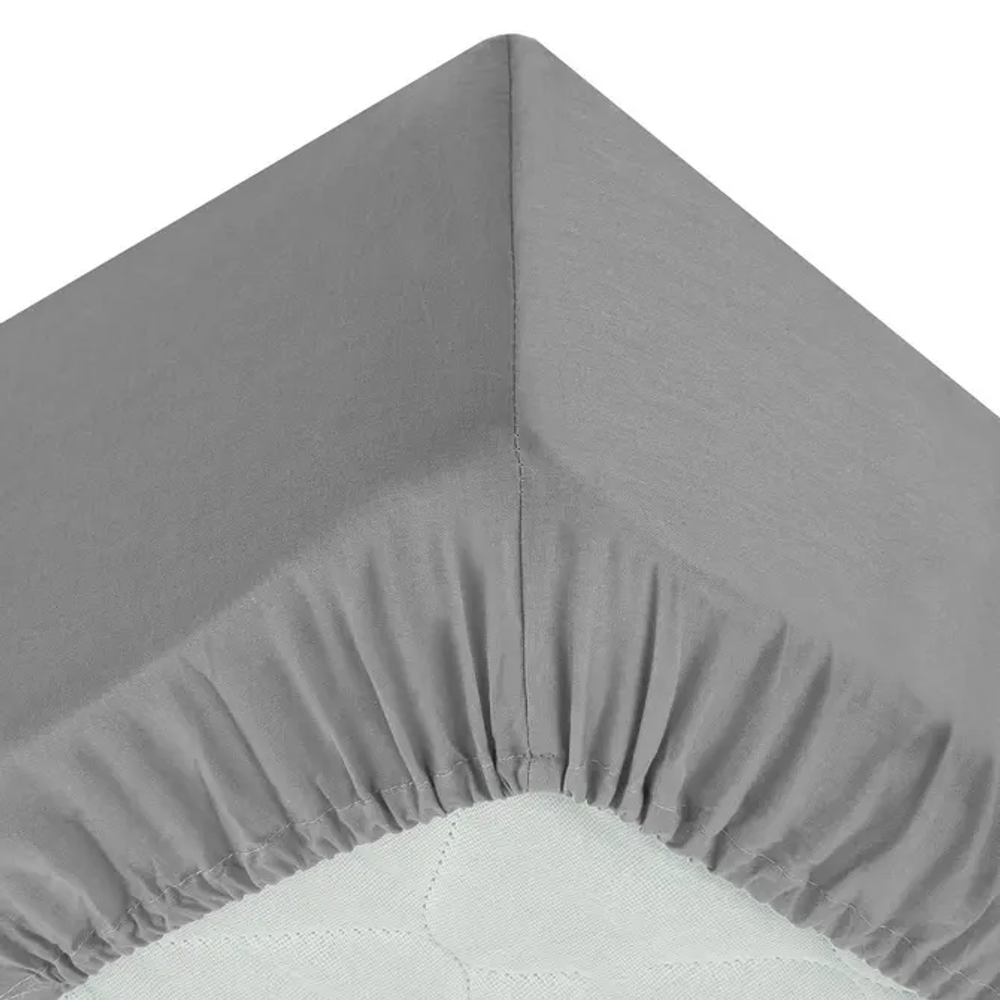 Atmosphera plahta s gumicom 90x190x0,1cm pamuk siva slika 2