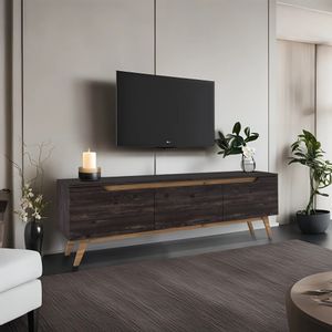 D1 - 1009 BlackWalnut TV Stand